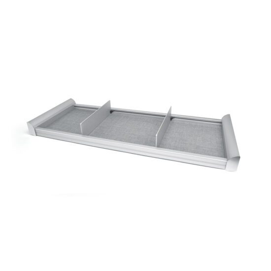 Engage Divided Shelf in Matte Aluminum