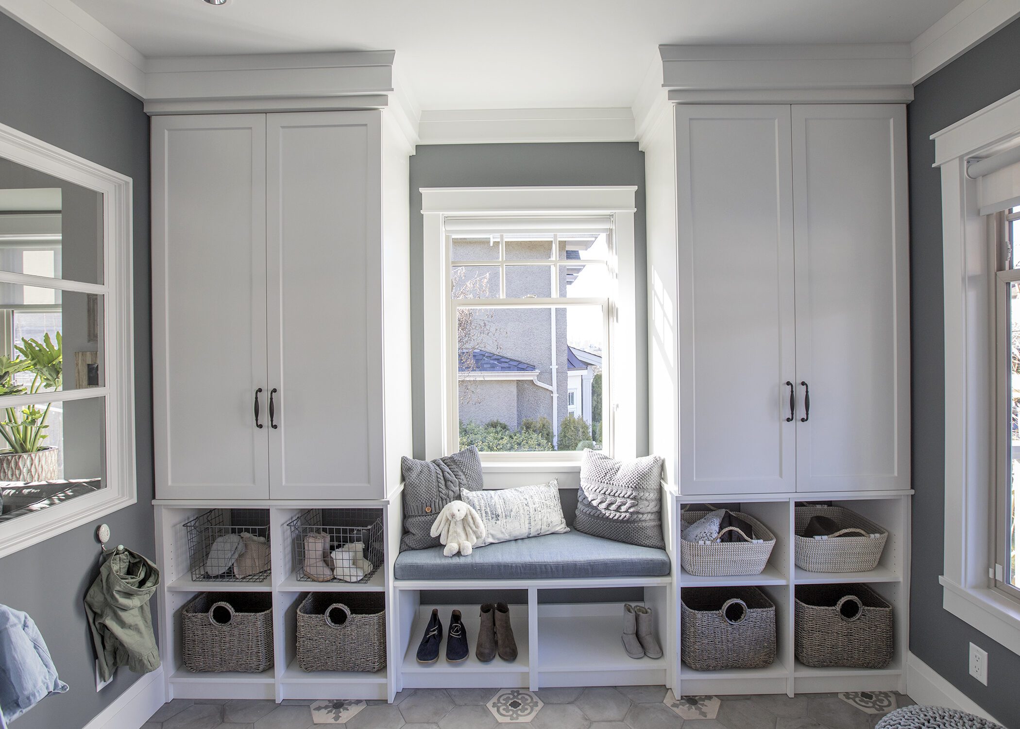 mudroom with bench