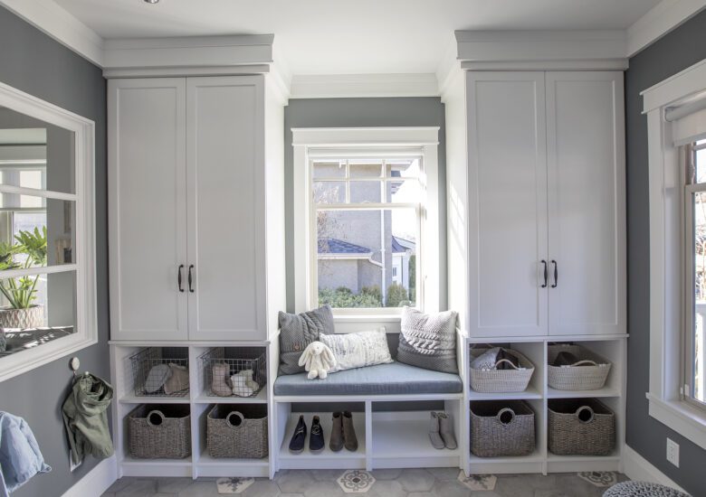 mudroom with bench